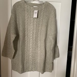 J Jill oatmeal Pullover Sweater, Size L, New With Tags